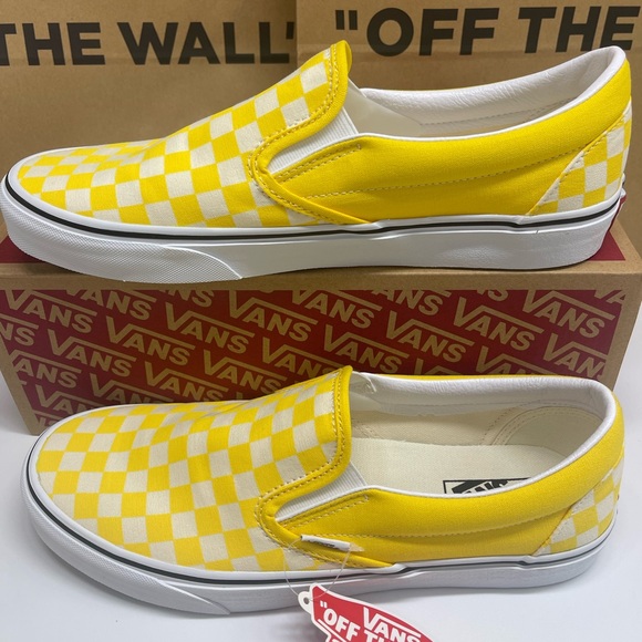 Vans Men's Classic Slip-On (Checkerboard) Cyber Yellow Sneakers
VN0A33TB42Z - Picture 15 of 16